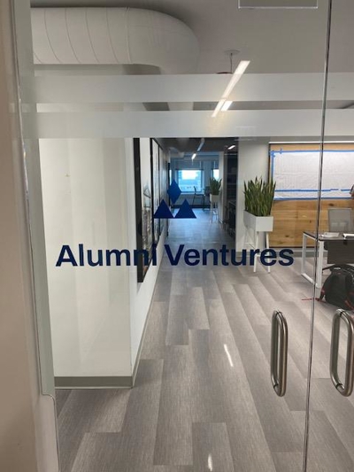 Interior Door Graphic for Alumni Ventures Photo